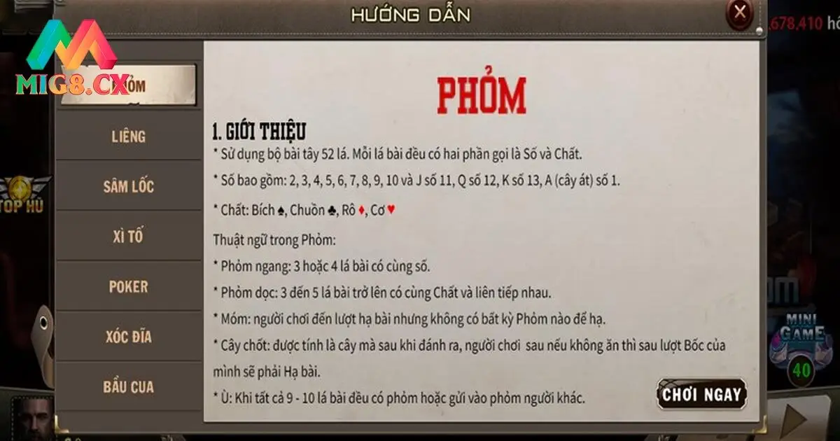 Game  Bài Phỏm MIG8: Công Thức Chơi Luôn Thắng Cho Newbie